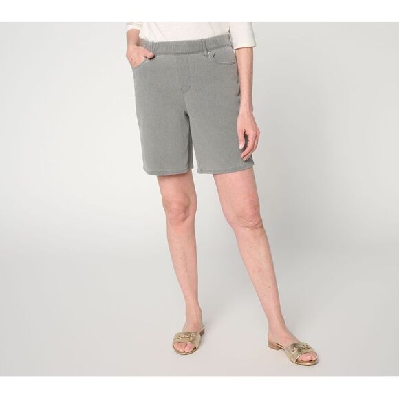 Denim & Co. Pants - Denim & Co. Women's Shorts Sz XL Comfy Knit Air Pull-On Short Gray A636656